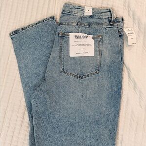 Good American Good Icon Straight Jeans size 18 new!